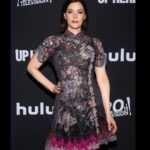 Kim Director Instagram - Up Here is utterly delightful and hilarious! @uphereonhulu is not to be missed! Thank you @inearnestofficial for this beautiful dress ❤️ @hulu #uphere #musical #romcom #nyc
