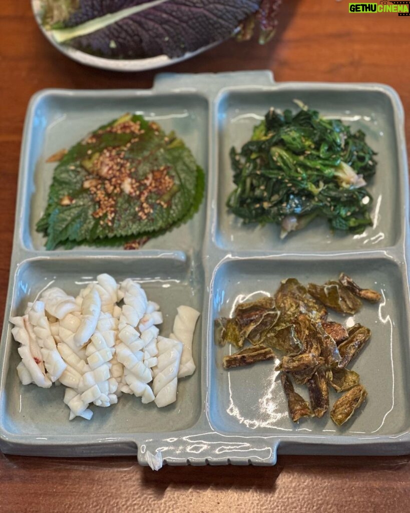 Kim Ji-min Instagram - 연예대상대신 엄마밥상🍚🍱 #푸짐한밥상#든든한밥상#최인자여사님