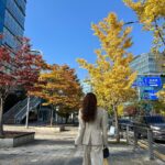 Kim Jung-eun Instagram - 단풍 예쁜 거리에서🍁🍂🌾우리 남순이 찾으러..🥹