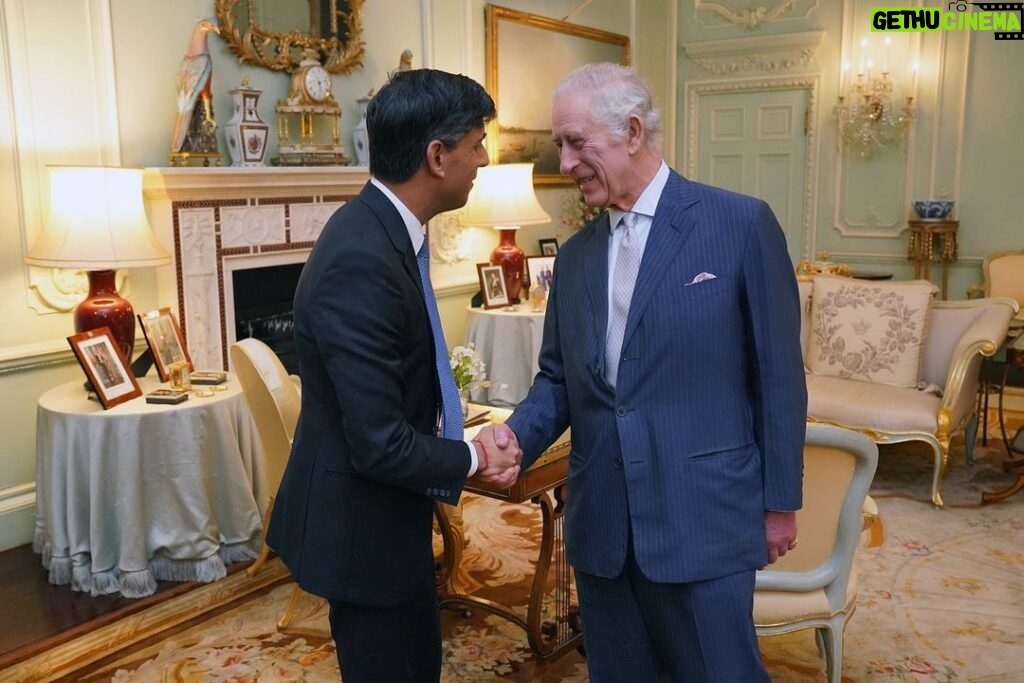 King Charles III of the United Kingdom Instagram - 🤝 This afternoon, The King held an Audience with Prime Minister Rishi Sunak at Buckingham Palace, following a meeting of the Privy Council.