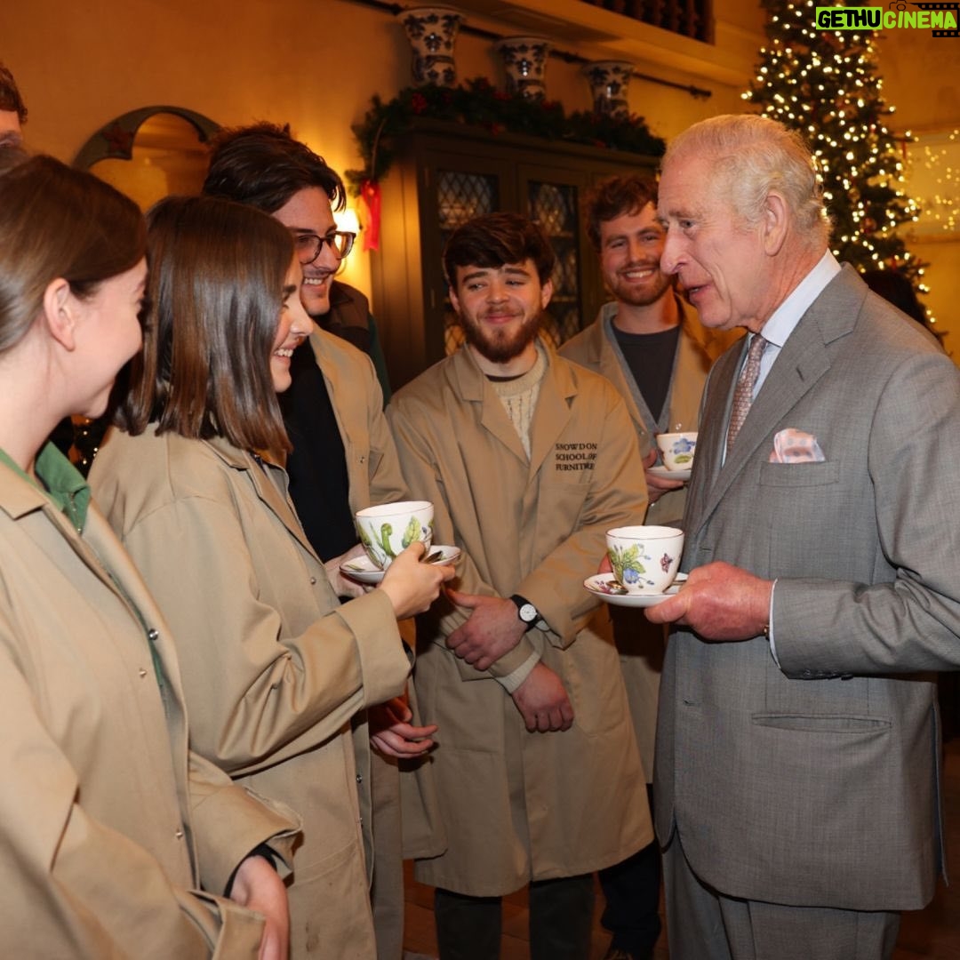 King Charles III of the United Kingdom Instagram - On Friday, His Majesty The King joined students, tutors and graduates of The King’s Foundation for a Christmas-themed Celebration of Craft at @highgrovegarden The King’s Foundation believes it is crucial to preserve the wisdom and knowledge that embodies many of the traditional building skills that have shaped the historical built environment. Graduates from The King’s Foundation’s programmes typically go on to help conserve and create some of the UK’s most important historic buildings, as well as heritage sites further afield, while also acting as flagbearers for crafts at risk of being lost. #crafts #heritageskills #highgrove #thekingsfoundation