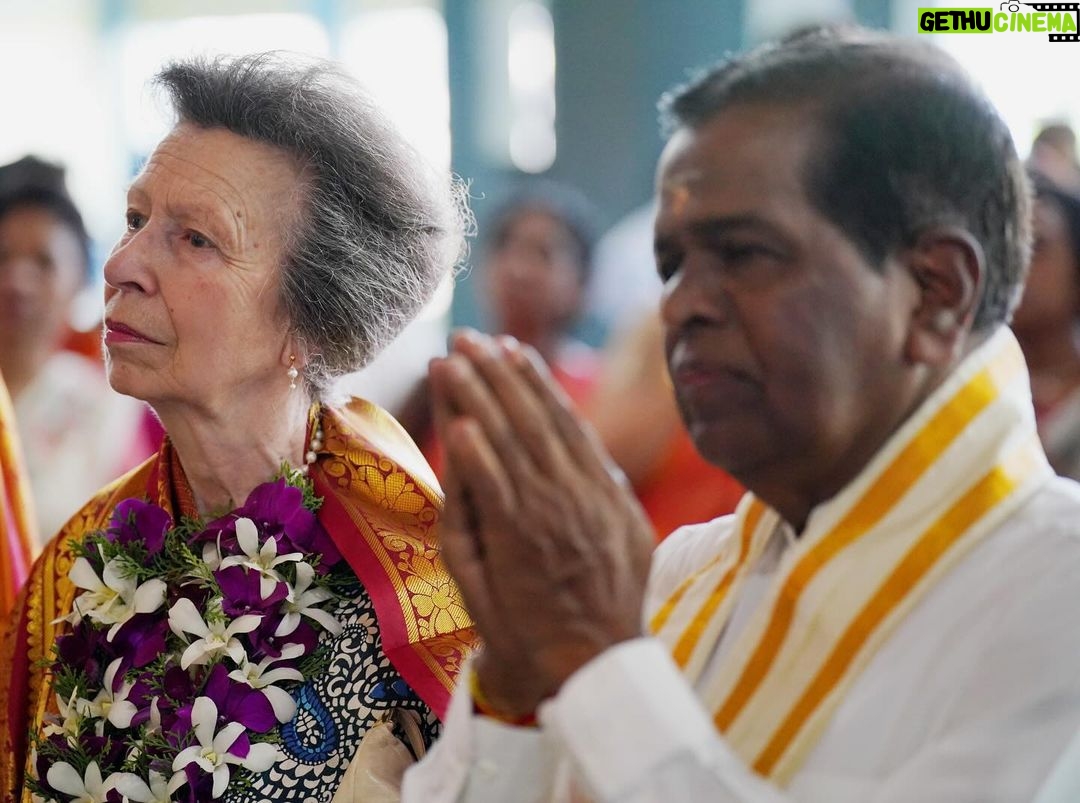 King Charles III of the United Kingdom Instagram - 🇱🇰 On their final day in Colombo, The Princess Royal and Sir Tim Laurence were welcomed to the Vajira Pillayar Kovil, a Hindu Temple and joined the Chief Priest in taking part in a special pooja blessing. At the Commonwealth War Graves Commission’s Jaawatte Cemetery, HRH attended a Service of Remembrance and lay a wreath to commemorate all who lost their lives in both World Wars. At the British Council, The Princess heard about the organisation’s work to build relationships between the UK and Sri Lanka through education, arts and cultural ties. HRH also viewed The Arches of Awe exhibition, which features photographs of the 21 arches or ‘thoranas’ built across Colombo to welcome Queen Elizabeth II during a visit to Sri Lanka in 1954. This evening, HRH celebrated 75 years of diplomatic relationships between the UK and Sri Lanka at a reception hosted by the British High Commissioner. Head to royal.uk (link in bio) to read more about HRH’s visit to the country.