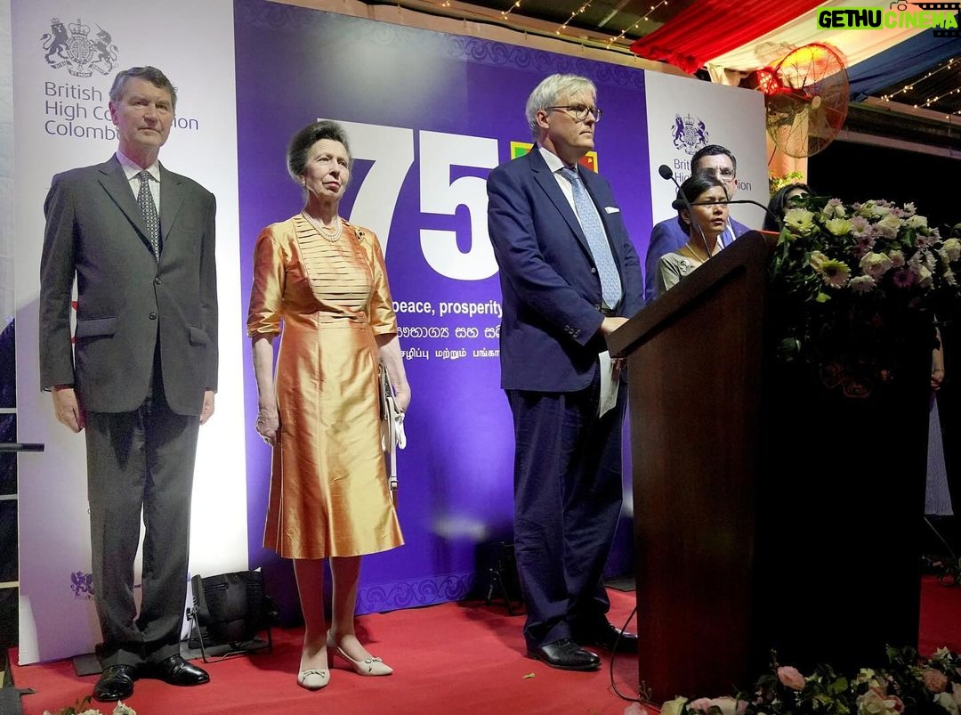 King Charles III of the United Kingdom Instagram - 🇱🇰 On their final day in Colombo, The Princess Royal and Sir Tim Laurence were welcomed to the Vajira Pillayar Kovil, a Hindu Temple and joined the Chief Priest in taking part in a special pooja blessing. At the Commonwealth War Graves Commission’s Jaawatte Cemetery, HRH attended a Service of Remembrance and lay a wreath to commemorate all who lost their lives in both World Wars. At the British Council, The Princess heard about the organisation’s work to build relationships between the UK and Sri Lanka through education, arts and cultural ties. HRH also viewed The Arches of Awe exhibition, which features photographs of the 21 arches or ‘thoranas’ built across Colombo to welcome Queen Elizabeth II during a visit to Sri Lanka in 1954. This evening, HRH celebrated 75 years of diplomatic relationships between the UK and Sri Lanka at a reception hosted by the British High Commissioner. Head to royal.uk (link in bio) to read more about HRH’s visit to the country.