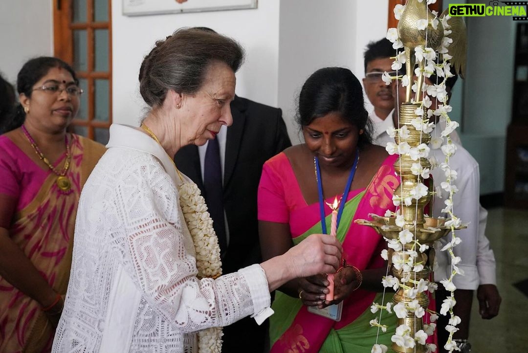 King Charles III of the United Kingdom Instagram - Thank you to everyone who welcomed Her Royal Highness and Sir Tim Laurence to Kandy and Jaffna today! 🇱🇰 🤝 The Princess joined The Halo Trust, Mines Advisory Group, United Nations Development Programme and International Organisation for Migration at The Halo Trust’s Muhamalai Demining and Resettlement Site. Her Royal Highness met members of the community who have resettled on the land following successful mine clearances. 📚 At Jaffna Public Library, The Princess met members of Sri Lanka’s Tamil and northern communities and hear how the library is a symbol of northern education and culture. 🙏 Earlier, at the Temple of the Sacred Tooth Relic in Kandy, Her Royal Highness toured the historic Buddhist Temple and took part in a traditional ceremony with the Acting Chief Custodian.
