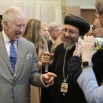 King Charles III of the United Kingdom Instagram - This morning The King attended an Advent Service and Christmas reception at The Coptic Orthodox Church Centre in Stevenage.   The Coptic Orthodox Church is one of the most ancient Churches in the world, founded in the first century in Egypt.   His Majesty met young volunteers from the Church's ministries as well as members of the congregation including six-year old Taormina who presented him with a handwritten Christmas card.              Since his visit in 2013, His Majesty has attended yearly advent services which have brought together diverse Christian communities.   These annual events form part of his ongoing efforts to encourage inter-faith dialogue and a greater understanding of different religions in Britain and abroad.