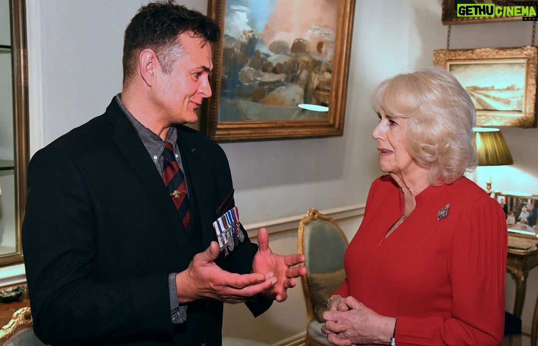 King Charles III of the United Kingdom Instagram - The Queen meets wounded soldiers and their families during a reception at Clarence House for The Colonel’s Fund. The Fund supports Grenadier Guards who have suffered serious physical or mental injury whilst on operational service since 1945. Her Majesty is Patron, as well as Colonel of the Grenadier Guards.