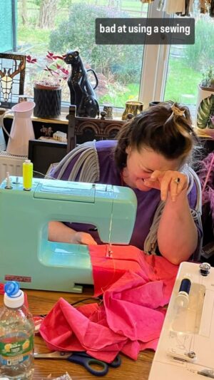 Kiri Pritchard-McLean Instagram - My pals and I did a dungaree workshop at my house and it was so much fun we've immediately badgered to do another one making something else. 
It's testament to @twin_made 's mad skills that I can go from a pile of corduroy and no sewing skills to a pair of dungarees in 5 hours. 
It really gave me an appreciation of how brilliant and talented the folk who make our clothes are. Do stuff with your hands with people you love - it's a drug.