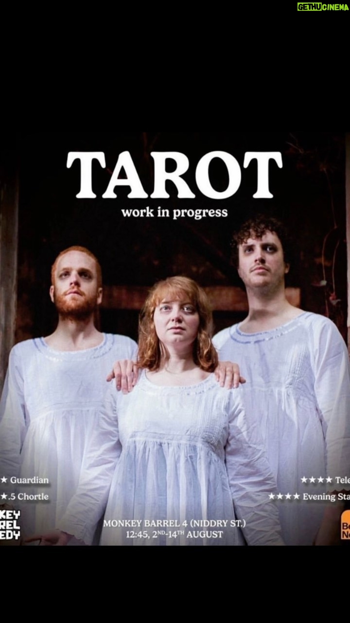 Kiri Pritchard-McLean Instagram - We're a very experienced bunch at @tarotcomedy1 . Come and see us at @monkey.barrel.comedy 12.45pm August 2nd - 14th.