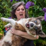 Kiri Pritchard-McLean Instagram - The penultimate episode of TV Flashbacks is on @bbctwo tonight at 9.30pm. You can binge the whole series on @bbciplayer if you fancy it. It's all about Pets and Wildlife so naturally I took the iPlayer picture with my dog and my favourite chicken. No idea why Ci has chosen to look so deranged. The cat was sleeping in the house and was having none of it. Just in case you worried I had favourites. 📸 @ffotograffiaethiolopenri