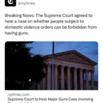 Kirsten Gillibrand Instagram - Truly alarming. This radical Supreme Court has already shown it is willing to overturn precedent to undermine common-sense gun safety laws. Guns should NEVER be in the hands of domestic abusers. I urge the Supreme Court not to put the lives of millions of survivors at risk.