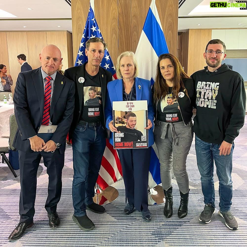 Kirsten Gillibrand Instagram - While I was in Israel this past weekend, I met with the families of Itay Chen and Omer Neutra, two New Yorkers who are still being held hostage by Hamas. Their families have been in indescribable pain these past three months, hoping their sons are alive and will be returned home. This nightmare must end now — and I will keep working until we bring Itay and Omer home.
