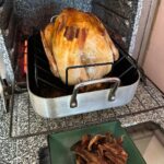 Kirsten Gillibrand Instagram - The turkey is just about done! I cover my turkey in bacon before I cook it - it keeps it super moist and flavorful. Here are my Thanksgiving recipes: Thanksgiving Turkey 🦃 Start with a fresh turkey (if it’s frozen it takes 3 or 4 days to defrost in the refrigerator). Rub the inside cavity with salt. Add 1 apple and 1 onion cut in sections to the cavity for moisture. Put in roasting pan with a cup of water for moisture. Cover entire bird with bacon. Bake at 325 for 20 minutes a pound. Check after 1 hour and remove bacon (so you can eat it!) After the bacon is removed, tent it with aluminum foil so top doesn’t burn. Let rest for 20 minutes when done before you carve it. Recipe for Thanksgiving savory stuffing: Sauté in 2-3 tbs of olive oil (or butter if you prefer): 1 whole large onion sliced 6 stalks of celery sliced 2 cups sliced mushrooms All to taste: 1 tbs summer savory 1 tsp sage 1 tsp thyme 1 tsp rosemary 1 tbs parsley flakes Salt and pepper to taste Combine sautéed vegetables with 8-12 cups of dried bread cubes (or amount that fits your pan). Add 2-4 cups of turkey broth (if you save giblets from your turkey you can simmer them for an hour and use that broth) until moist but not sticky. Add to a 9x13 greased (butter or olive oil) baking dish and bake for 45 minutes. Happy Thanksgiving!