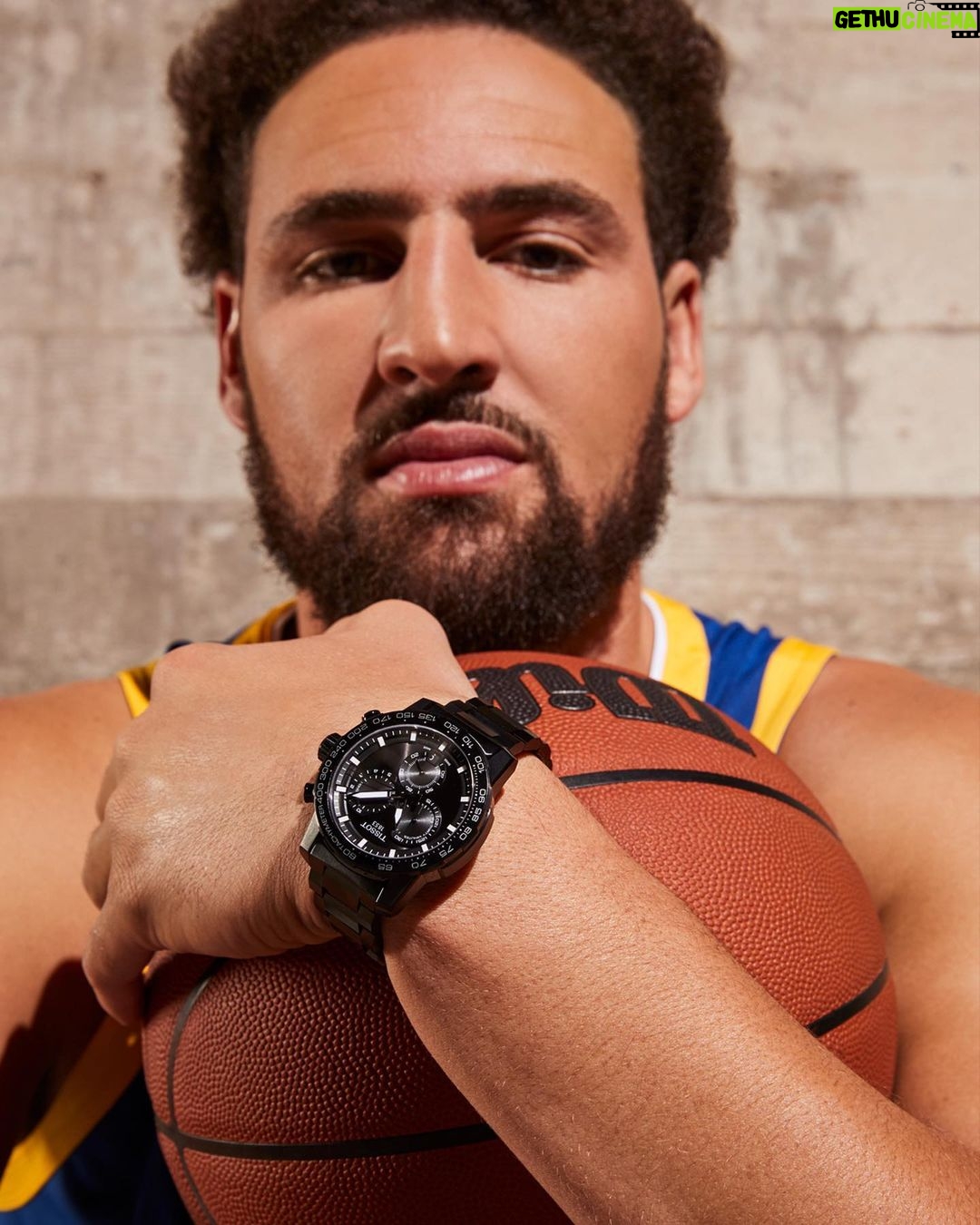 Klay Thompson Instagram - Just in time for the playoffs – the Tissot Official Golden State Warriors Leather Strap. Rep your team with the @tissot.us Official NBA Straps collection. #ThisIsYourTime #TissotNBAStraps