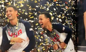 Klay Thompson Instagram - 👌🏽 x 2,974 and counting … Congrats to my bro on becoming the greatest 3 point marksmen in history. This man @stephencurry30 has revolutionized the game and luckily for me I’ve had a front row seat to witness what it takes to do what so many thought was impossible. It all starts with a passion for what you do and this man’s love for the game is second to none . Let’s run these numbers up and keep pushing the game forward big bro. Winter is coming ☔️ 

P.s. When I need a good laugh I look at your rivals.com profile , the Original SC30 HATERS 😂 
#splashbros #yinyang