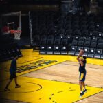 Klay Thompson Instagram - DubNation , I still have a really long , long , LOOOONG way to go . But my goodness, it felt so dang good to get up and down and see the ball go thru the net . Can’t wait to burn em down next year 👌🏽 💦 🔥 !! Big milestone for me this week #jackiemoon #wetfire 📸 @thepeopleloveit Chase Center
