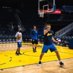 Klay Thompson Instagram - DubNation , I still have a really long , long , LOOOONG way to go . But my goodness, it felt so dang good to get up and down and see the ball go thru the net . Can’t wait to burn em down next year 👌🏽 💦 🔥 !! Big milestone for me this week #jackiemoon #wetfire 📸 @thepeopleloveit Chase Center