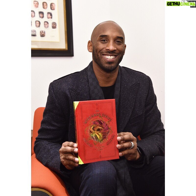 Kobe Bryant Instagram - What an amazing event last night! Thank you to the @NBA and everyone who came out to support the launch of The #Wizenard Series: Training Camp. To all the young athletes and eager minds, I created this book for you to learn the lessons that were once passed down to me. Available now. Link in bio: http://bit.ly/kbwizenard (Photo by David Dow/NBAE via Getty Images) #GranityStudios