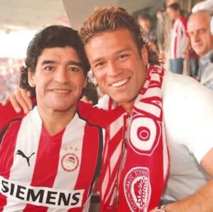 Kostas Sommer Instagram - Rest in Peace Legend, its an honor to have met you...
GOAT... for real... 
#maradona #respect #GOAT