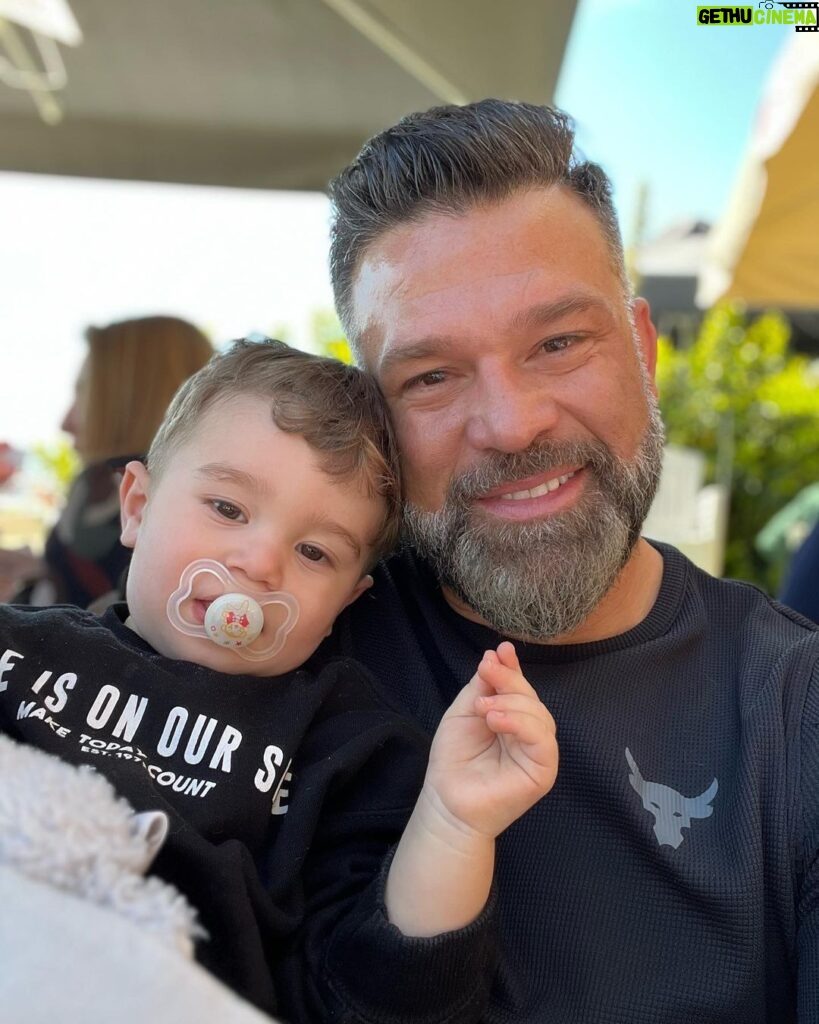 Kostas Sommer Instagram - My son, my life… your smile overwhelms my heart with joy Its my honor to guid you on your way to becoming a man Mothers turn babys into boys, and fathers turn boys into men… #raisinglions Proud father of a lion cub Athens, Greece