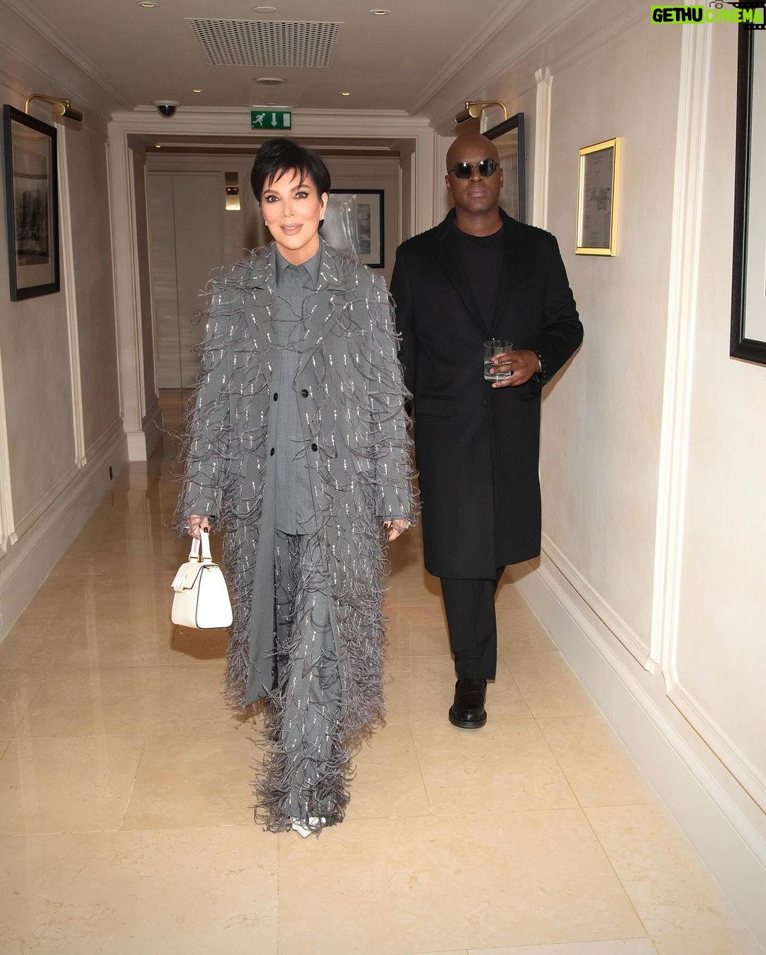 Kris Jenner Instagram - Midnight in Paris @coreygamble @maisonvalentino #Valentino #Paris 🇫🇷 📷 by @stevensimione @daniele.iachella