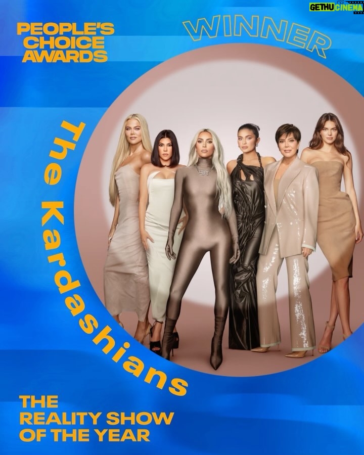 Kris Jenner Instagram - Thank you so much @peopleschoice, but most of all thank you to all of YOU who voted for “The Kardashians” to win Reality Show of the Year at the People’s Choice Awards!!! We are so grateful to each and every one of you!! Thank you for being on this incredible ride with us for the last 24 seasons!! So much more to come! 🤍🤍 #PCAs #BestRealityShow #TheKardashians @kardashianshulu