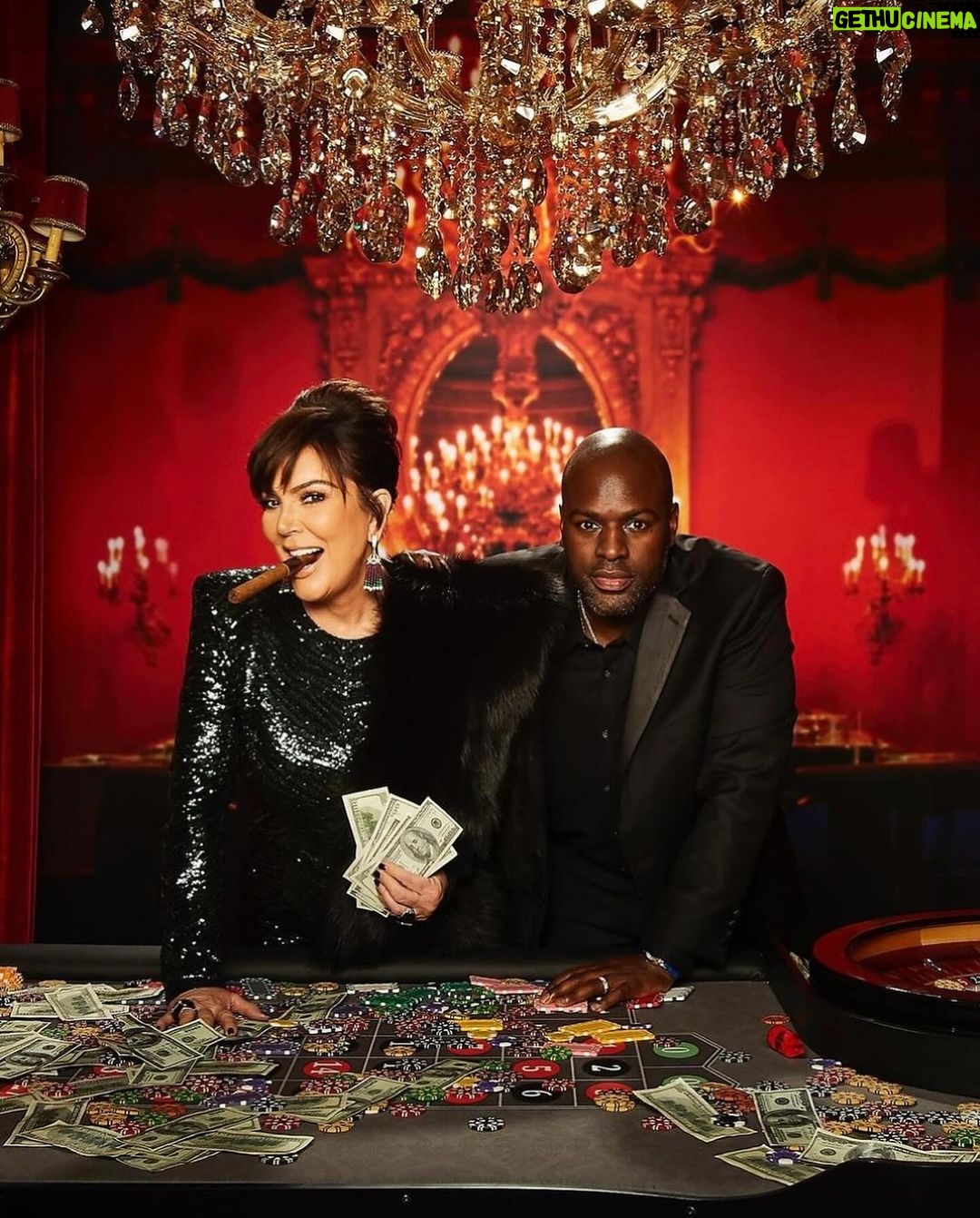 Kris Jenner Instagram - My Valentine!!!!! I love you @coreygamble ❤️💋❤️💋