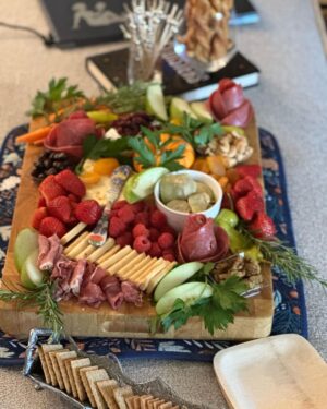 Kristen Ashley Instagram - I give up. This is the charcuterie board our friend Susan made for E’s birthday. This is such sheer perfection, I’m never attempting another board again. We were almost afraid to touch it (we did)! Elvira would be proud. #lifeintherockchicklane