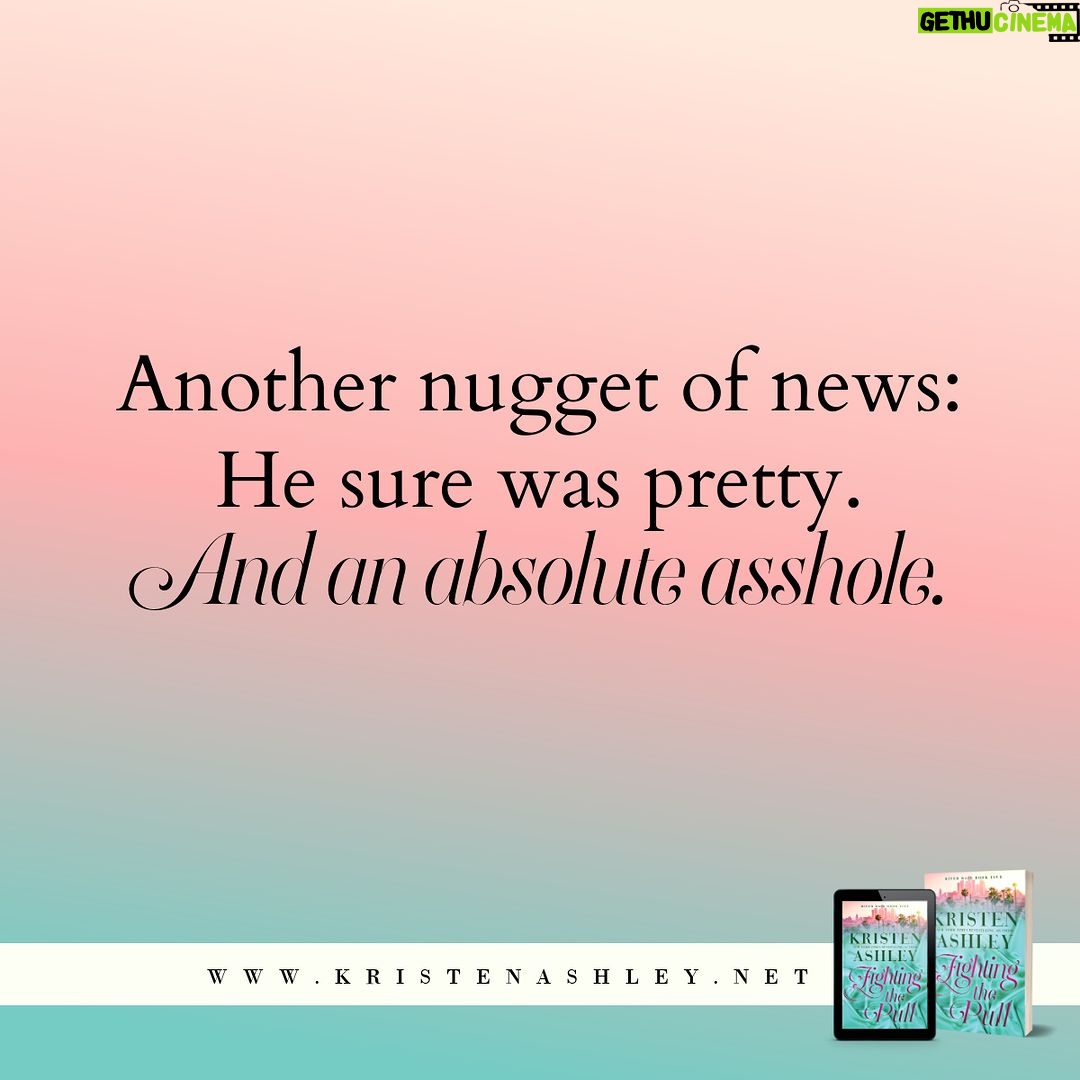 Kristen Ashley Instagram - The KA 2023 Book Releases Recap continues! Last September, I released the latest in the River Rain saga, the love story of Elsa and Hale. What's it about? Hale Wheeler inherited billions from his father. He’s decided to take those resources and change the world for the better. He’s married to his mission, so he doesn’t have time for love. There’s more lurking behind this decision. He hasn’t faced the tragic loss of his father, or the bitterness of his parents’ divorce. He doesn’t intend to follow in his father’s footsteps, breaking a woman’s heart in a way it will never mend. So he vows he’ll never marry. But Hale is intrigued when he meets Elsa Cohen, the ambitious celebrity news journalist who has been reporting on his famous family. He warns her off, but she makes him a deal. She’ll pull back in exchange for an exclusive interview. Elsa Cohen is married to her career, but she wants love, marriage, children. She also wants the impossibly handsome, fiercely loyal, tenderhearted Hale Wheeler. They go head-to-head, both denying why there are fireworks every time they meet. But once they understand their undeniable attraction, Elsa can’t help but fall for the dynamic do-gooder. As for Hale, he knows he needs to fight the pull of the beautiful, bold, loving Elsa Cohen, because breaking her would crush him. If you haven't taken Hale and Elsa's journey yet, hit it here: https://www.kristenashley.net/titles/fighting-the-pull/ or in Insta go to my bio! Rock On!