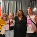 Kristen Bell Instagram - Legendary weekend getting to meet our most favorite person of all the people… @lizzobeeating !!! Hard to describe the emotions I felt when she wrapped her arms around my girls and squeezed them with so much love. Lizzo inspires my whole family on a level no other artist does. She makes living life FUN. She gives my girls happiness and self esteem and man oh man did she deliver at this concert!!!