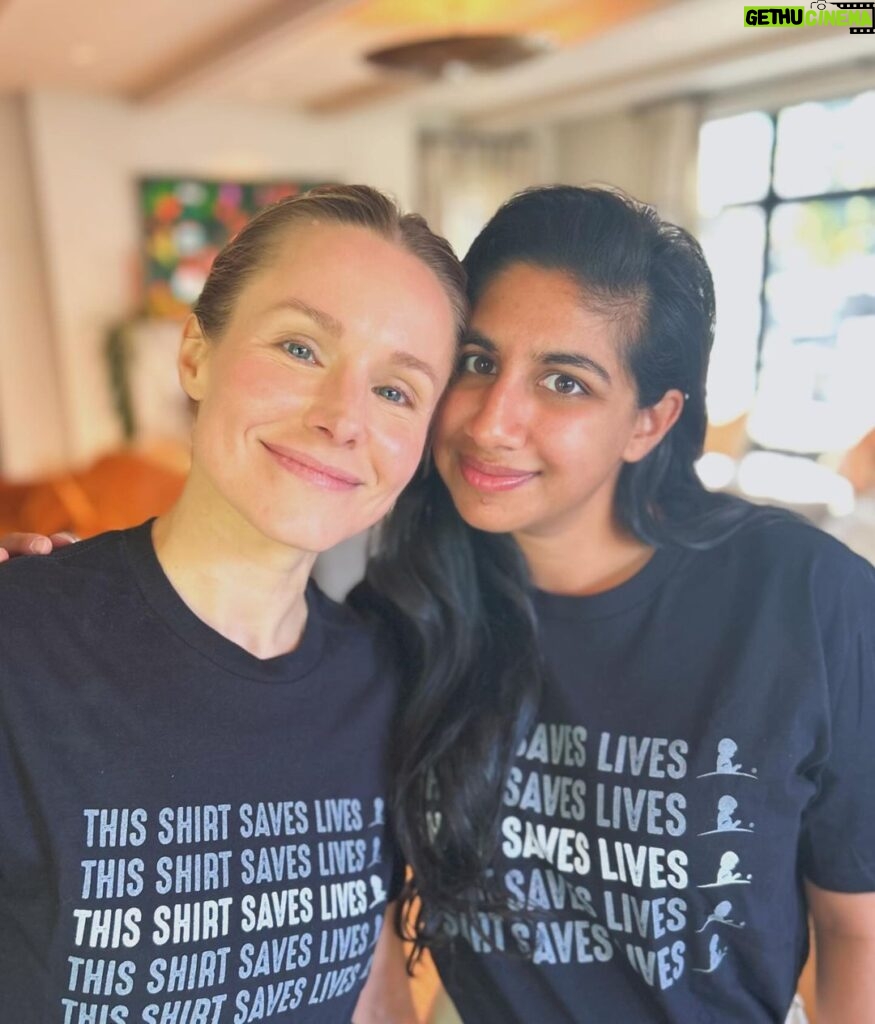 Kristen Bell Instagram - Proud to wear #ThisShirtSavesLives and support the kids @stjude fighting cancer. And since @mlpadman and @daxshepard both have it, it is now the family shirt! Join us and get yours at MusicGives.org