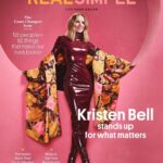 Kristen Bell Instagram - Real simple has been my favorite for a loooong time! (I first subscribed in college!) I’m So honored to be the first ever human person on their cover💗 @real_simple 📸 @chriseanrose 👗 @jack1066 💆‍♀️ @matthewstylist 💄 @courthart1 💅 @jolene.b.nails