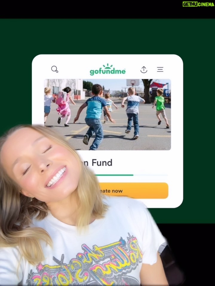 Kristen Bell Instagram - Kids are back to school and that means teachers are getting classrooms ready! Each year, teachers take money out of their own paychecks to make sure school is a safe, welcoming, and a happy place for our kids. I’m teaming up with @gofundme to make sure our kids, teachers, and classrooms are set up for success. Join me in making a tax-deductible donation to GoFundMe’s Education Fund, where donors can help many teachers pay for classroom supplies, programming, and more. Donations will be distributed to verified fundraisers from teachers, schools, and nonprofits across the country. Link in bio!