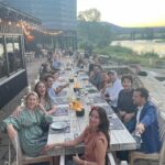 Kristen Bell Instagram - @southforklodge Swan Valley, Idaho, on the Snake River 💜 Thank you @mmcnearney and @jimmykimmel - you’re the best hosts in the biz. And happy birthday to our Queen @nfscott 🎉