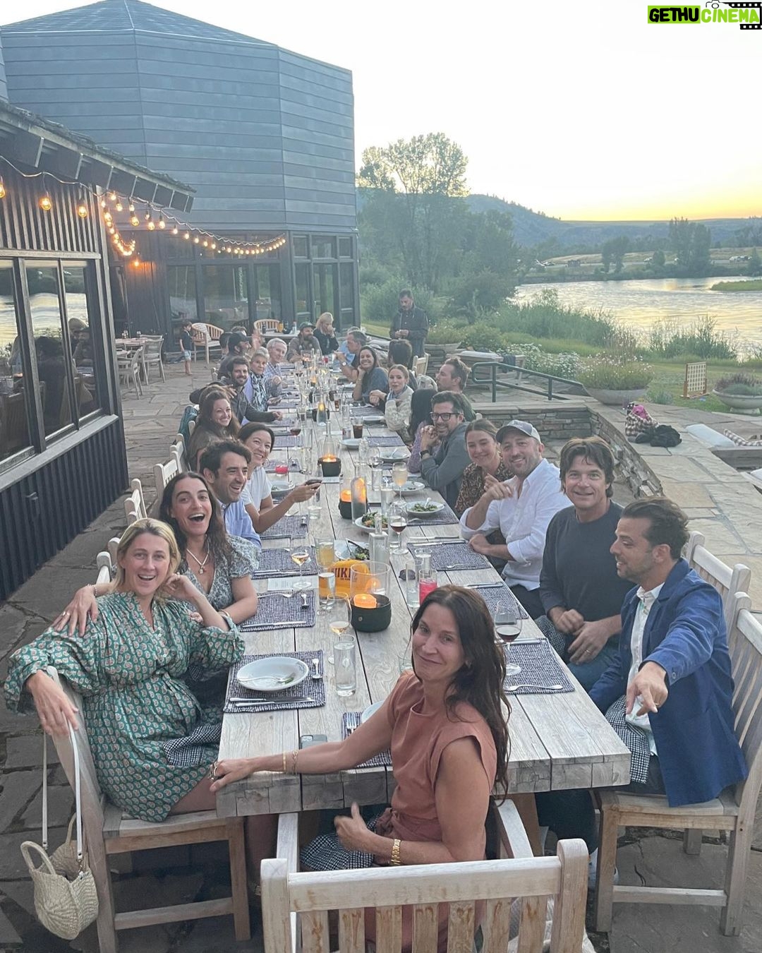 Kristen Bell Instagram - @southforklodge Swan Valley, Idaho, on the Snake River ๐ Thank you @mmcnearney and @jimmykimmel - youโre the best hosts in the biz. And happy birthday to our Queen @nfscott ๐