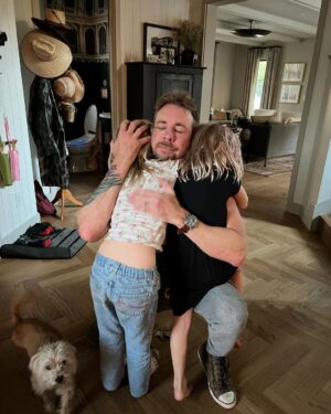 Kristen Bell Instagram - Some facts about my favorite dad:
1. He wears a pirate patch in the morning to “train his bad eye.”
2. He’s patient enough to sit in bed and draw with everyone at night.
3. He’s not afraid to play dress up.
4. He looks great in pink.
5. He always locks our bikes for us. Except for that one time, and my bike got stolen. But he recovered it after an hour of combing the neighborhood.
6. He sincerely believes we need a bug zapper the size of a flat screen Tv even though we don’t have many bugs in our house, though maybe with that sentence I’ve just proven his point.
7. He teaches us everything about cars and engineering, so all his girls feel confident and capable.
8. He loves to snuggle.
9. Even with the dogs. (Though he doesn’t really like dogs, he knows that dogs like dads, and he shows up for people.)
@daxshepard I am grateful to you today and everyday. Happy Father’s Day.