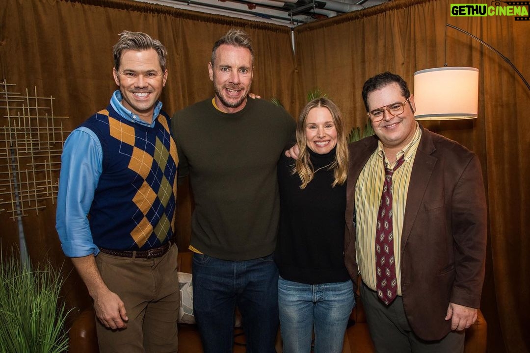 Kristen Bell Instagram - What a treaty-treat to be included in #guttenbergthemusical play! I have an endless amount of love for @joshgad and @andrewrannells (who by the way was one of my FIRST friends in NYC 25 years ago!!)