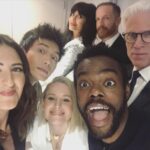 Kristen Bell Instagram - We’re looking for a +1 to make our *GOOD* lunch plans perfect🤌  Enter to win a seat at the table alongside Ted, D’Arcy, Manny, Marc, Jameela, Mike and me by visiting LunchWithKristen.com (or the link in my bio) Your entry will help the Entertainment Community Fund provide assistance to film and television workers in need - Even though the strike is over, work doesn’t begin tomorrow for our beloved crew members. And even when it does, people will still be playing catch up so it’s important to have financial assistance available for those that are the back bones of our industry 💞