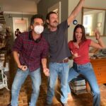 Kristen Gutoskie Instagram - Rockin’ out between shots on @narcos #narcosmexico with our amazing director #wagnermoura #scootmcnairy #BTS #pabloescobar
