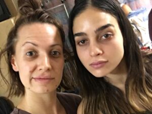 Kristen Gutoskie Instagram - Some BTS from #AllTheWorldIsSleeping, in theatres tonight and on demand! #linkinbio for listings near you on where to watch 🙏🏼💛 @rlacen @boldfutures @melissabarreram @pronouncedhorhay @alicialueras @carmawerx @jadesanchez.31 @doraleeurban