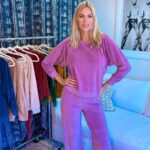 Kristen Taekman Instagram - Intervention!!! But also…what color do I need next? Thank you @suziekondi for changing my life!!!! 🤍🫶🏻 #tracksuit #juicy #fashion #fall #beauty #realhousewife #color #suziekondi Los Angeles, California