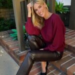 Kristen Taekman Instagram - Each season I love to refresh my wardrobe. Check out my @NYDJ amazing winter wardrobe finds! I am obsessed with the Marilyn Faux-Leather Pants!! And if you don’t have a velvet blazer, it would be the perfect wardrobe additional to your closet! #NYDJ
