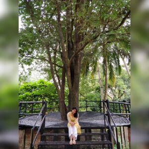 Kruthika Jayakumar Instagram - I found a secret haven 
Where stardust and fairytales exist
Where dreams are born and fulfilled
Where all is kind and nurturing 
As my heart yearns it to be.
🍃
.
.
.
.
.
.
.
.
#nature #nammabengaluru #green #naturelovers
#ootd #instaclick #shotononeplus #naturephotography #poetry #wordporn #actor #yogini #bangalorediaries #actor #tollywood #sandalwood #igsg #treesofinstagram #kavacha #bengalurudiaries #bengaluru