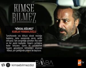 Kubilay Penbeklioğlu Instagram - #Repost @kimsebilmezdizi with @get_repost
・・・
KÖKSAL EĞİLMEZ @kubilay_penbeklioglu | “Tamirhanede oto kilitçisi olarak mesleğe başlamış, daha sonrasında servis sahibi olmuştur. Tam zenginliğe yürürken iflas eder ve her şeyini kaybeder. Uygar’a gırtlağına kadar borçlanır. Eşinin ve çocuklarının hayatın gerçeklerini bilmediğini düşünen Köksal, yeri geldiğinde şiddete de başvurur.” | #KimseBilmez ilk bölümüyle 11 Haziran Salı 20.00’da #atv’de! @atvturkiye