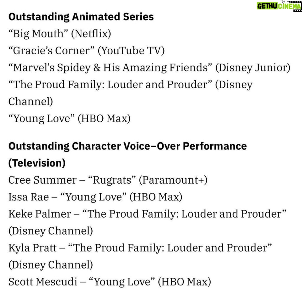 Kyla Pratt Instagram - Baby is nominated again 🥹 I have always loved being apart of @theproudfamily and i love that our cast and crew are getting so much love this time around. Thank you @naacpimageawards And thank you to all that continue to enjoy. New Episodes coming soon 🥰🙌🏽 @disneyplus