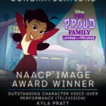 Kyla Pratt Instagram - Crazy! 🥰 Thank you to everyone who voted! Thank you @naacpimageawards This is amazing! Congratulations to my @theproudfamily Family! I love y’all 😜