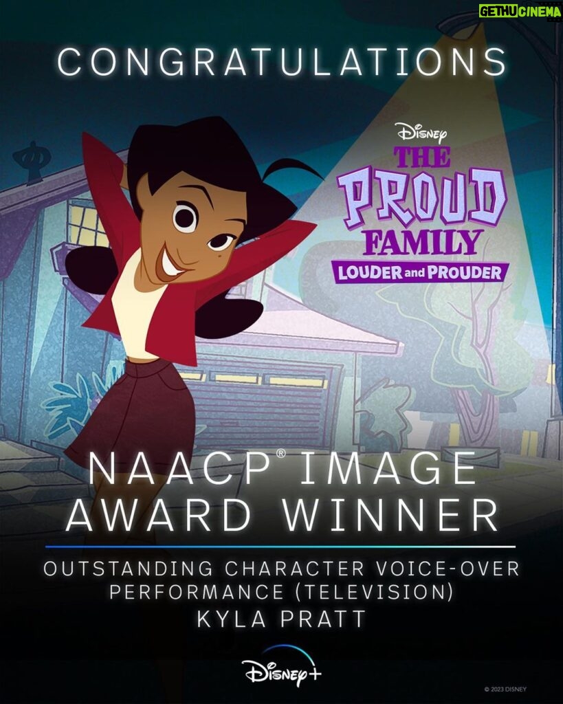 Kyla Pratt Instagram - Crazy! 🥰 Thank you to everyone who voted! Thank you @naacpimageawards This is amazing! Congratulations to my @theproudfamily Family! I love y’all 😜