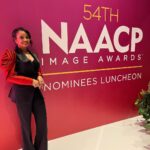 Kyla Pratt Instagram – One more time for this suit 🌹
And my date ☺️ Ma 💋
@naacpimageawards nominee luncheon ❤️🖤

Hair @a1hair_ 
Make up @makeupbykweli 
Styled by @v.msmith 
Suit @cristallini_official 
Jewelry @sterlingforever 

Www.naacpimageawards.net
Go Vote Now 😜