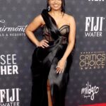 Kyla Pratt Instagram - Last Night #CriticsChoiceAwards2023 🖤 @mrcheyennejackson and I got to represent for our @thelesliejordan for his Nomination 🥰 Being in the room Celebrating amazing performers Inspiring to say the least.