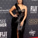 Kyla Pratt Instagram - #CriticsChoiceAwards2023 Dress @maisonmet Jewelry @dena_kemp Makeup @ellyway Hair @a1hair_ Styling @v.msmith 🖤🤍