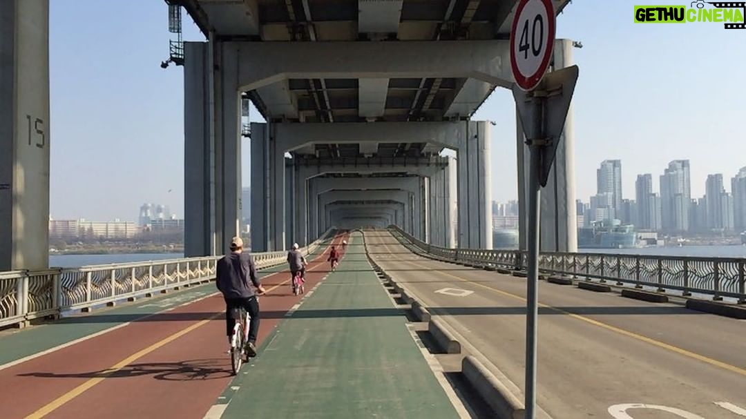 Kyle Dean Massey Instagram - Seoul Cycling. @dianadyoung @aceyoung @briangolub Seoul, Korea